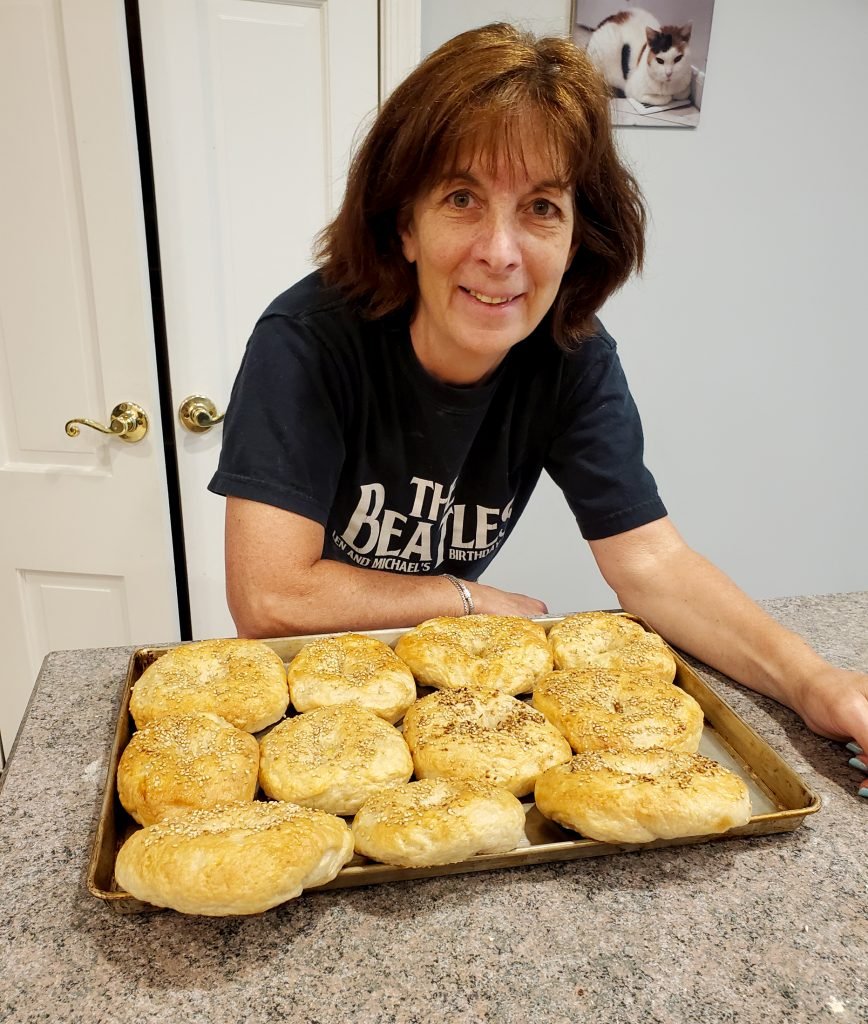 Mindy with bagels
